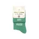Chaussettes duo ANTI-POISSE vertes à paillettes
