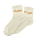 Chaussettes PETILLANTE beige à paillettes
