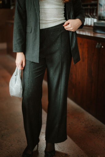 Pantalon BOZZY noir ligné