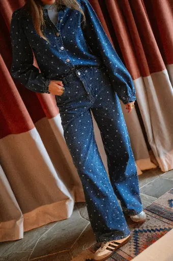 Jeans NEA à coeurs