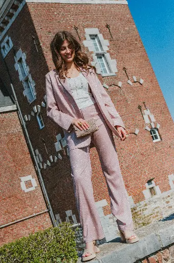 Pantalon JIMMY rose scintillant