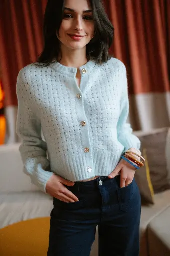 Cardigan SIKKA bleu ciel