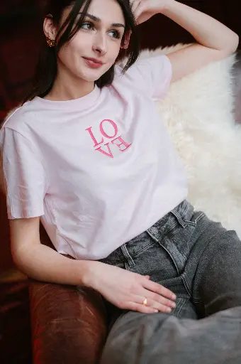 T-shirt LOVE rose