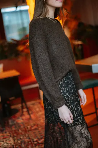 Pull NOELLA brun chocolat