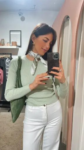 Pull SANSA vert d'eau