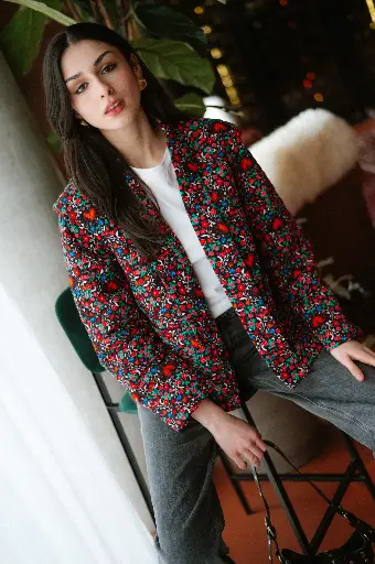 Veste SAROLINE à fleurs