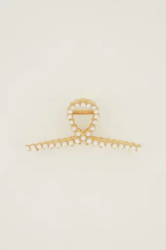 Pince dorée perles/croisée