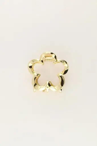 Pince dorée mini fleur