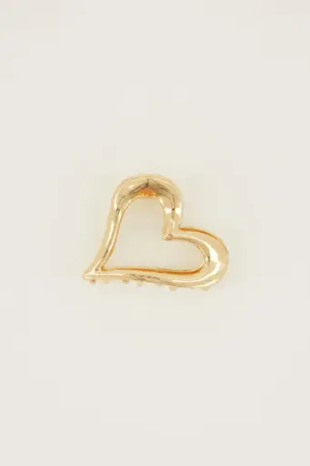 Pince dorée mini coeur