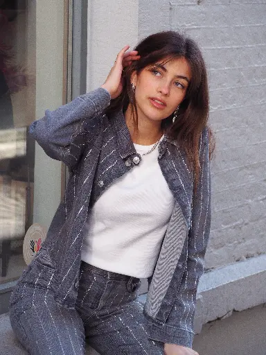 Veste SIFFI jeans/strass