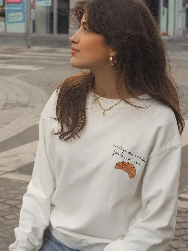 Sweat CROISSANT blanc