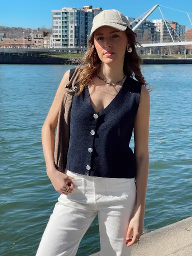 Gilet SENNA bleu marine