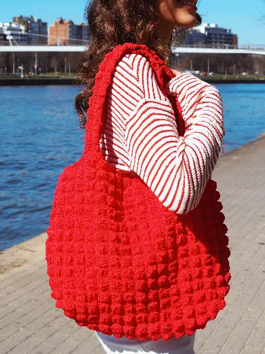 Sac FINNA matelassé rouge
