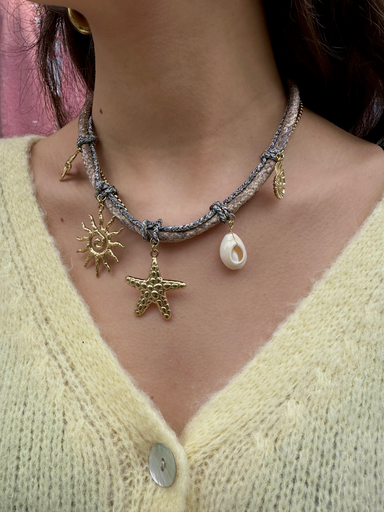 Collier MAELY corde/charms