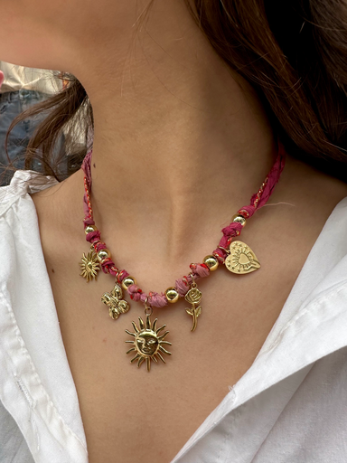 Collier LOANE corde/charms