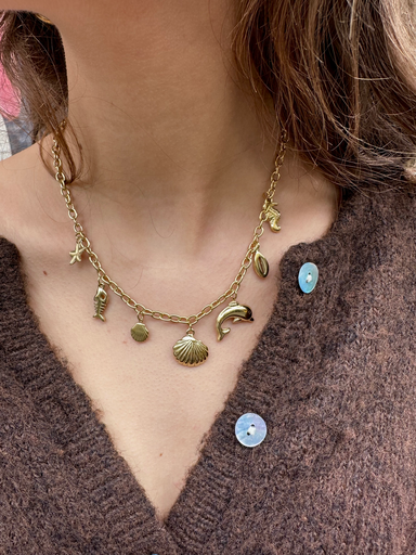Collier MAEVA or/charms