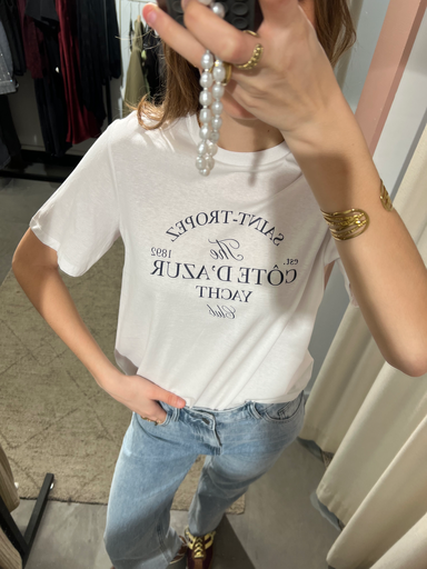 T-shirt COTE D'AZUR blanc
