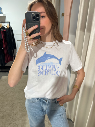 T-shirt DOLPHINS blanc