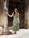 Robe SALENTO kaki/lin
