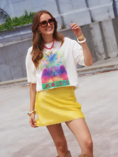 Jupe GRACIE jaune/sequins