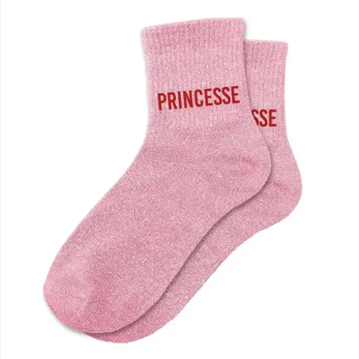 [CD10017V16-3609810118874] Chaussettes PRINCESSE à paillettes