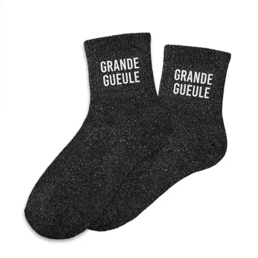 Chaussettes GRANDE GUEULE à paillettes
