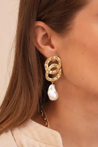 Boucles d'oreilles PERLA or/perle