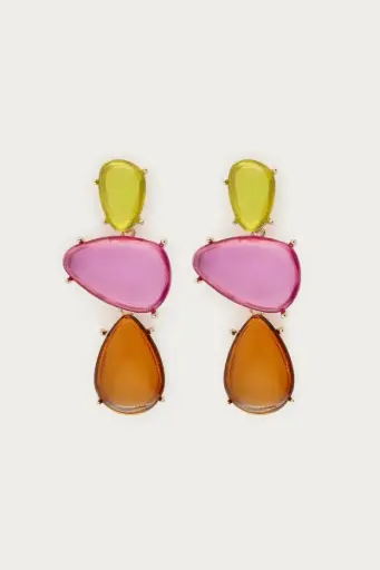 Boucles d'oreilles SORYA rose/jaune/orange