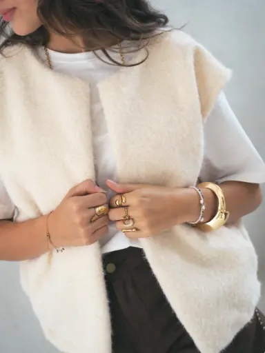 Veste INAYA beige/sans manches
