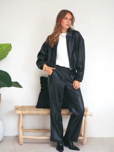 Pantalon LEA simili/noir