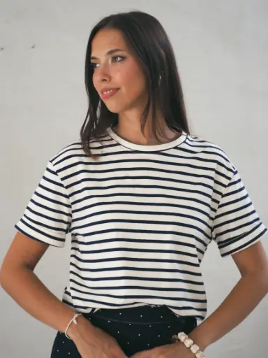 T-shirt ROMY bleu/rayé 