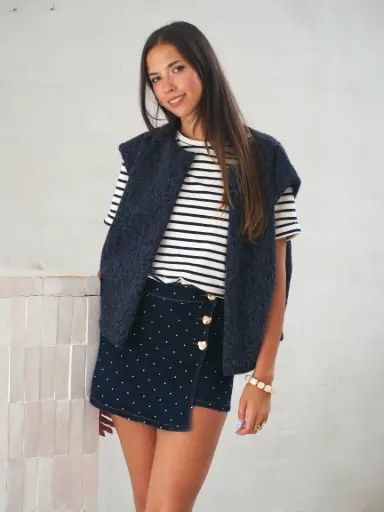 Veste INAYA bleu/sans manches