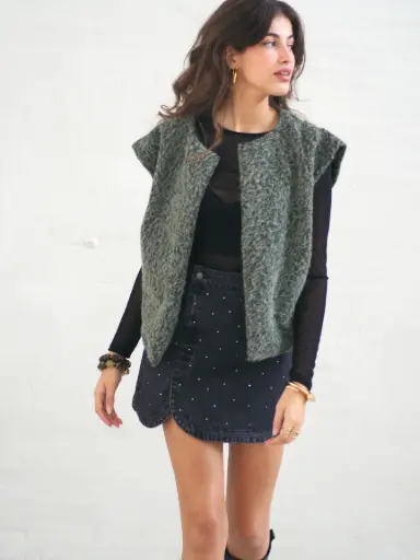 Veste INAYA vert/sans manche 
