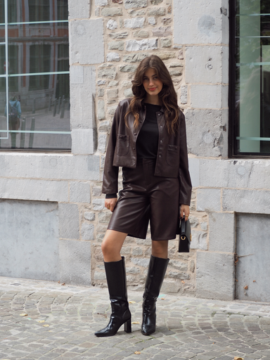 Veste SORAYA brun/simili