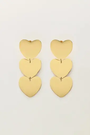 Boucles d'oreilles BILLIE cœur or 