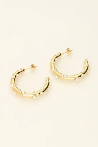 Boucles d'oreilles FANY or/perle