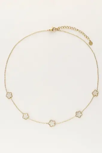 Collier BABE or/nacre