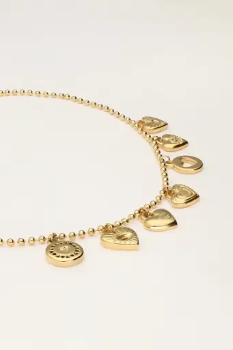 Collier CHRIS or à charms