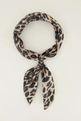 Foulard léopard satin 