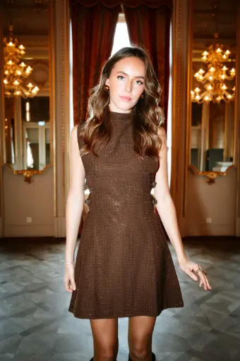 Robe MATHEA strass/brun