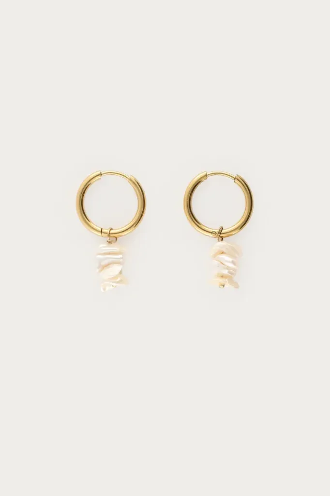 Boucles PERRY or/perles