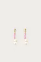 Boucles DAYA perle/rose